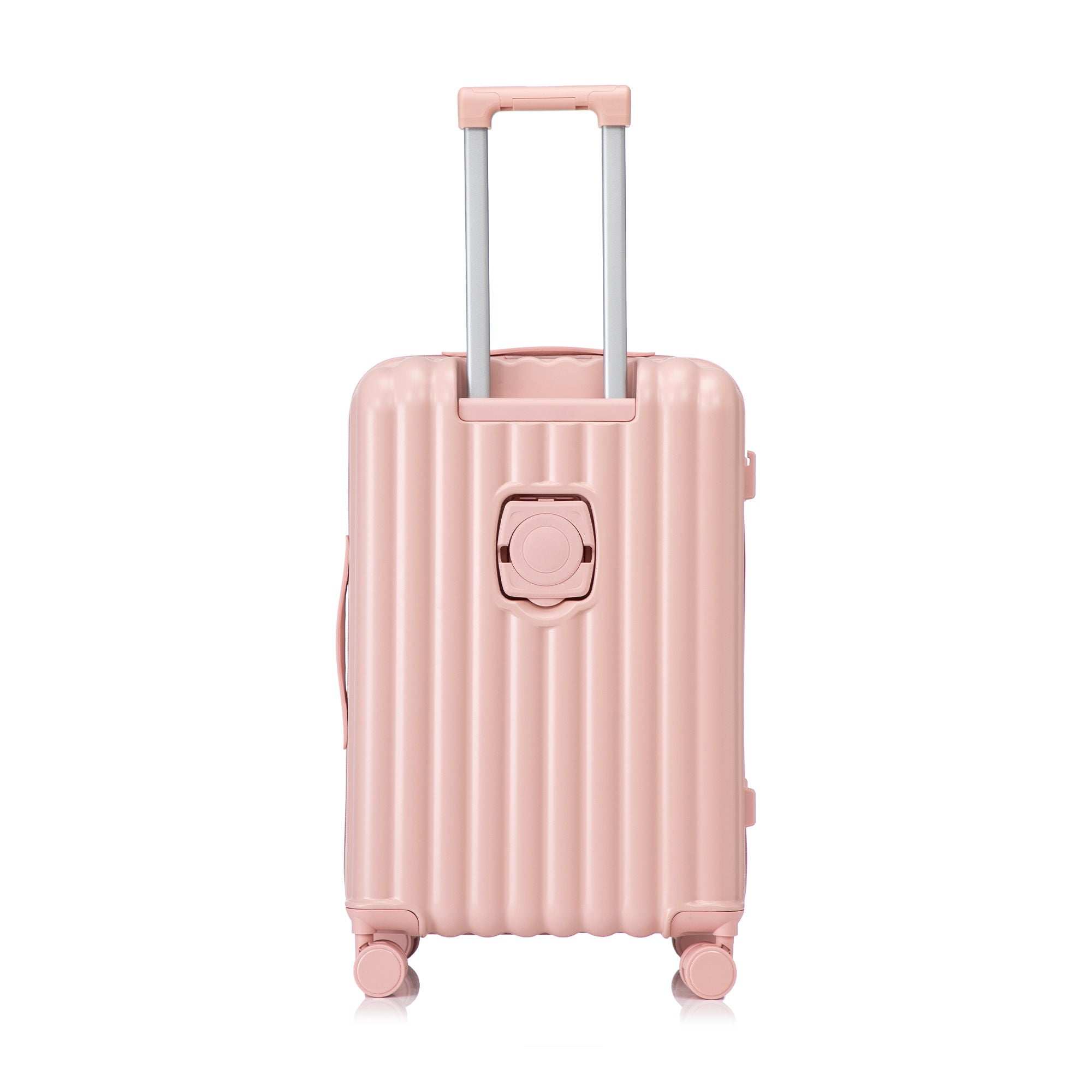 Set Spinner Wheel Luggage, Carry On Suitcase, With Cup Holder & USB Port & Phone Holder