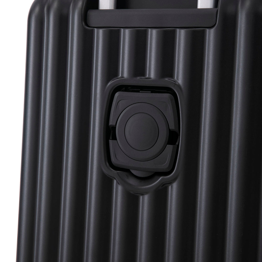 Set Spinner Wheel Luggage, Carry On Suitcase, With Cup Holder & USB Port & Phone Holder