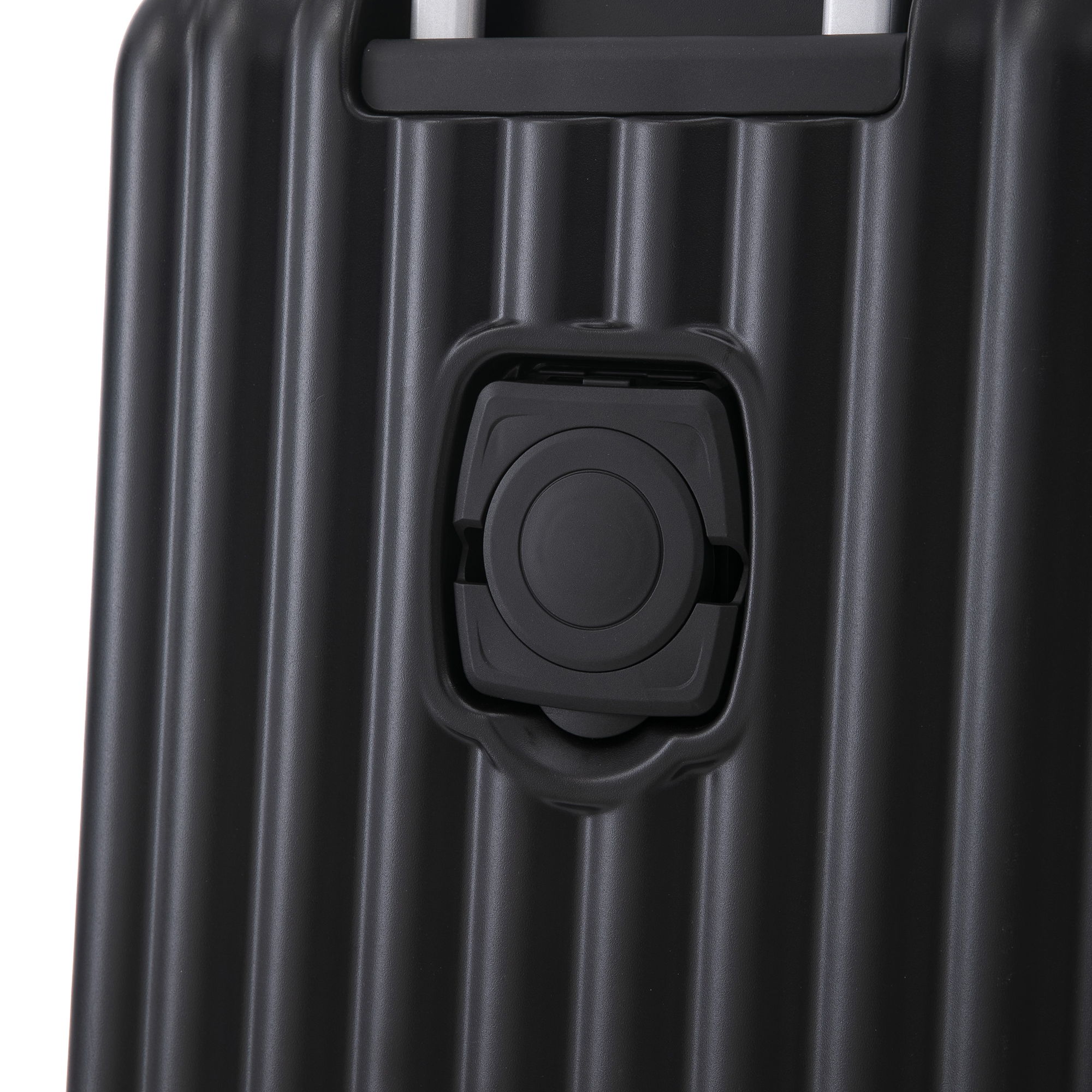 Set Spinner Wheel Luggage, Carry On Suitcase, With Cup Holder & USB Port & Phone Holder