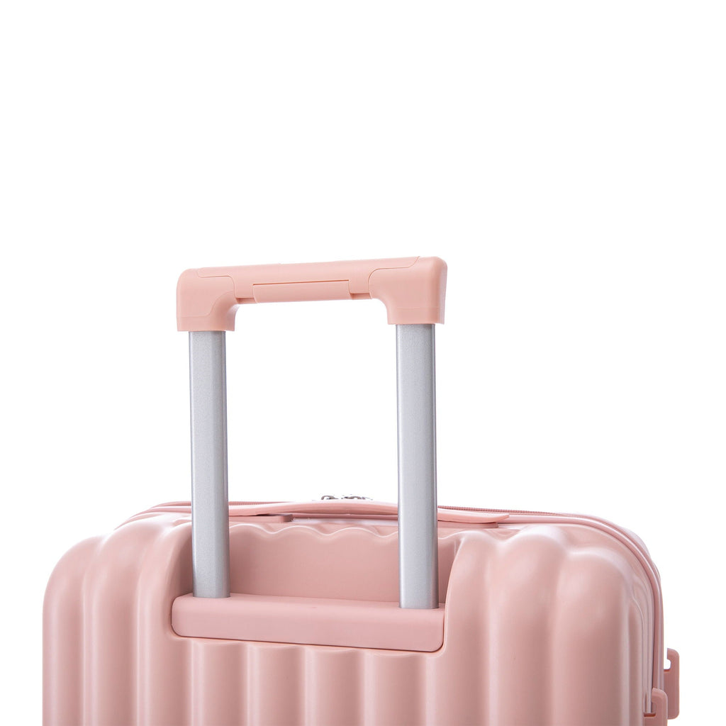 Set Spinner Wheel Luggage, Carry On Suitcase, With Cup Holder & USB Port & Phone Holder