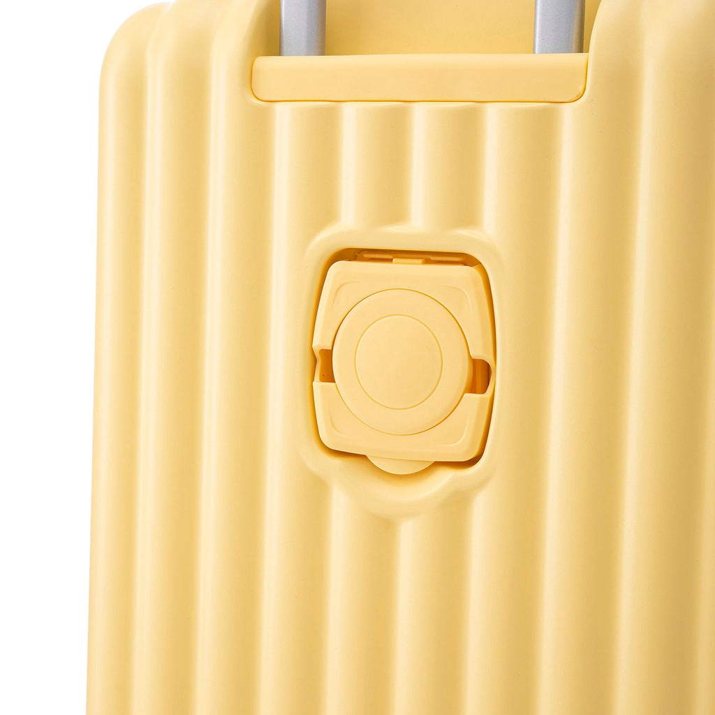Set Spinner Wheel Luggage, Carry On Suitcase, With Cup Holder & USB Port & Phone Holder