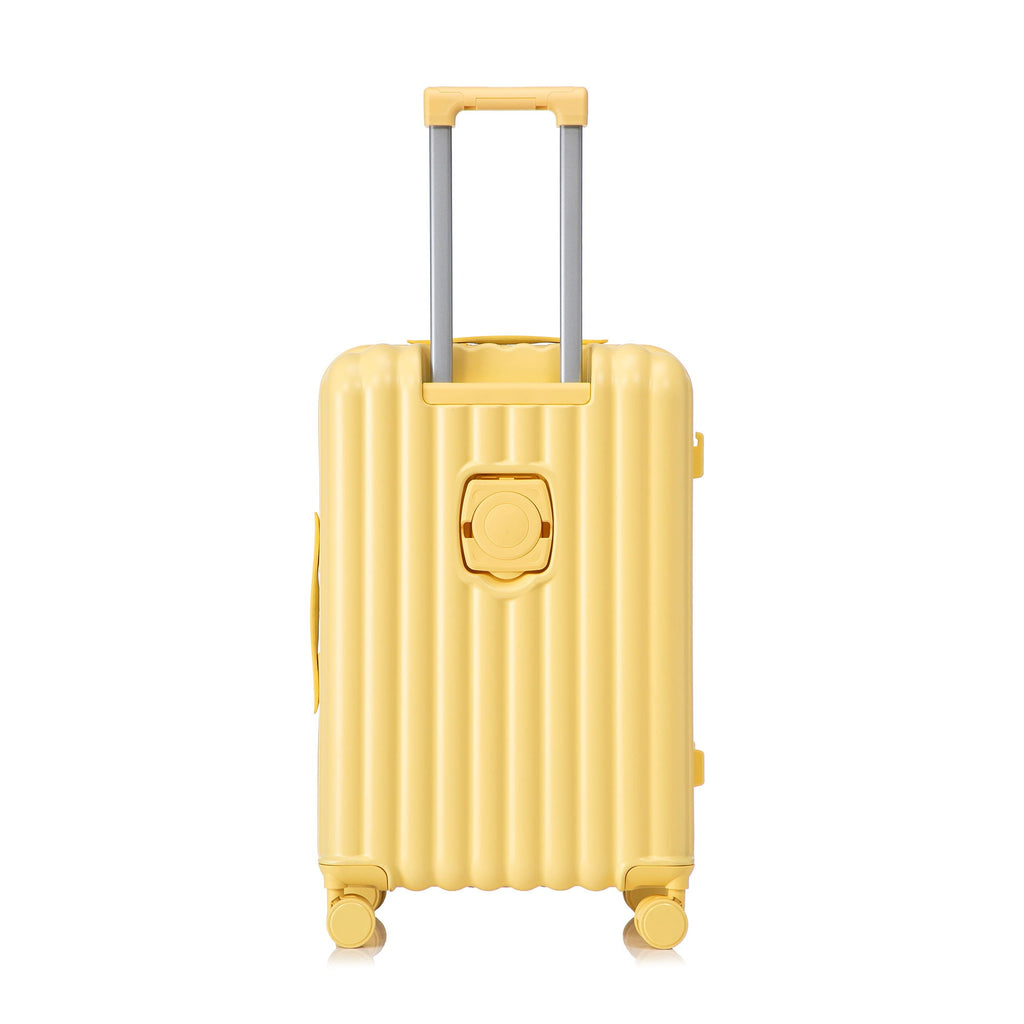 Set Spinner Wheel Luggage, Carry On Suitcase, With Cup Holder & USB Port & Phone Holder