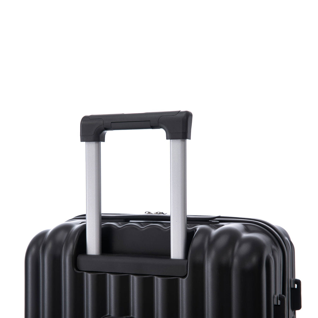 Set Spinner Wheel Luggage, Carry On Suitcase, With Cup Holder & USB Port & Phone Holder