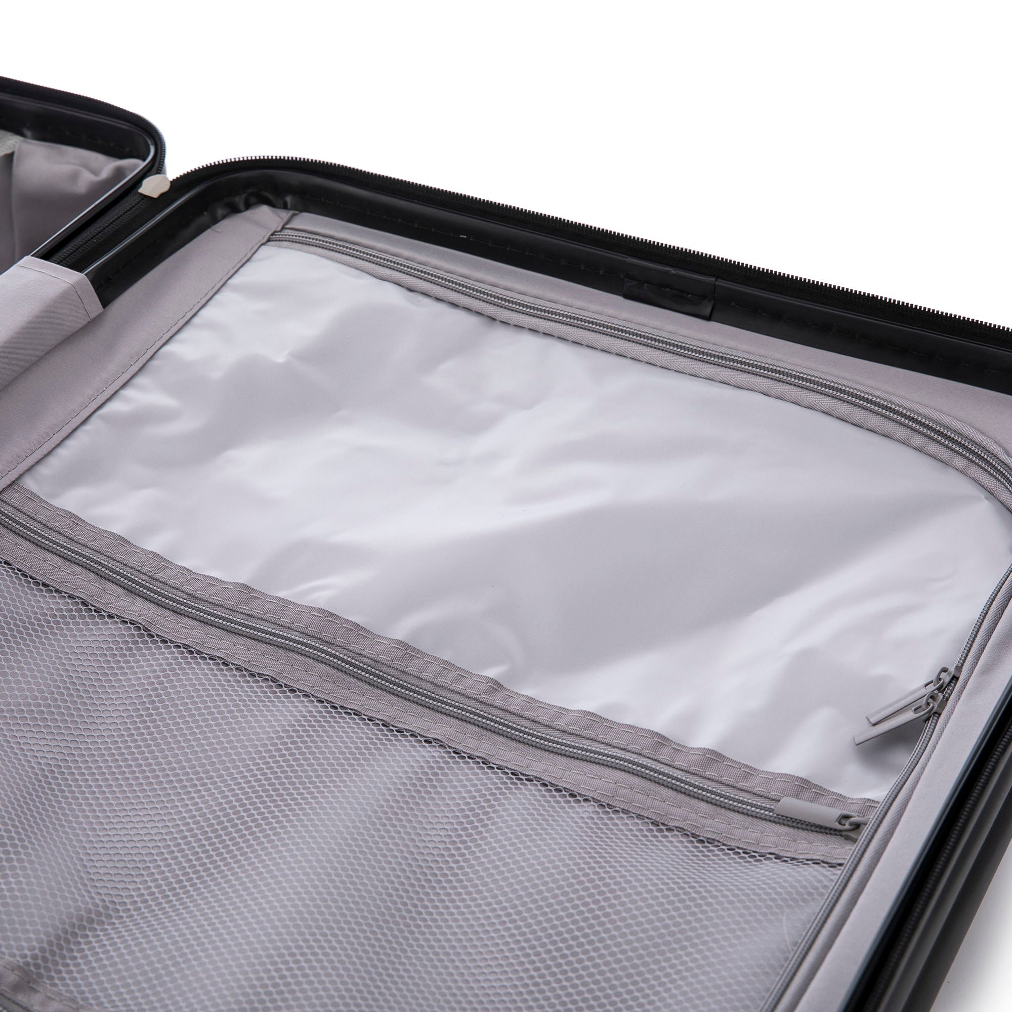 Set Spinner Wheel Luggage, Carry On Suitcase, With Cup Holder & USB Port & Phone Holder
