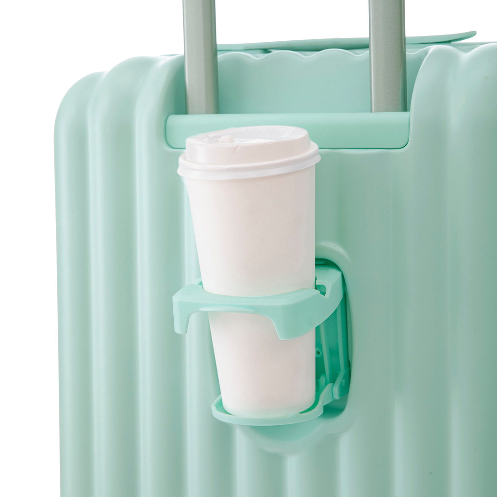 Set Spinner Wheel Luggage, Carry On Suitcase, With Cup Holder & USB Port & Phone Holder