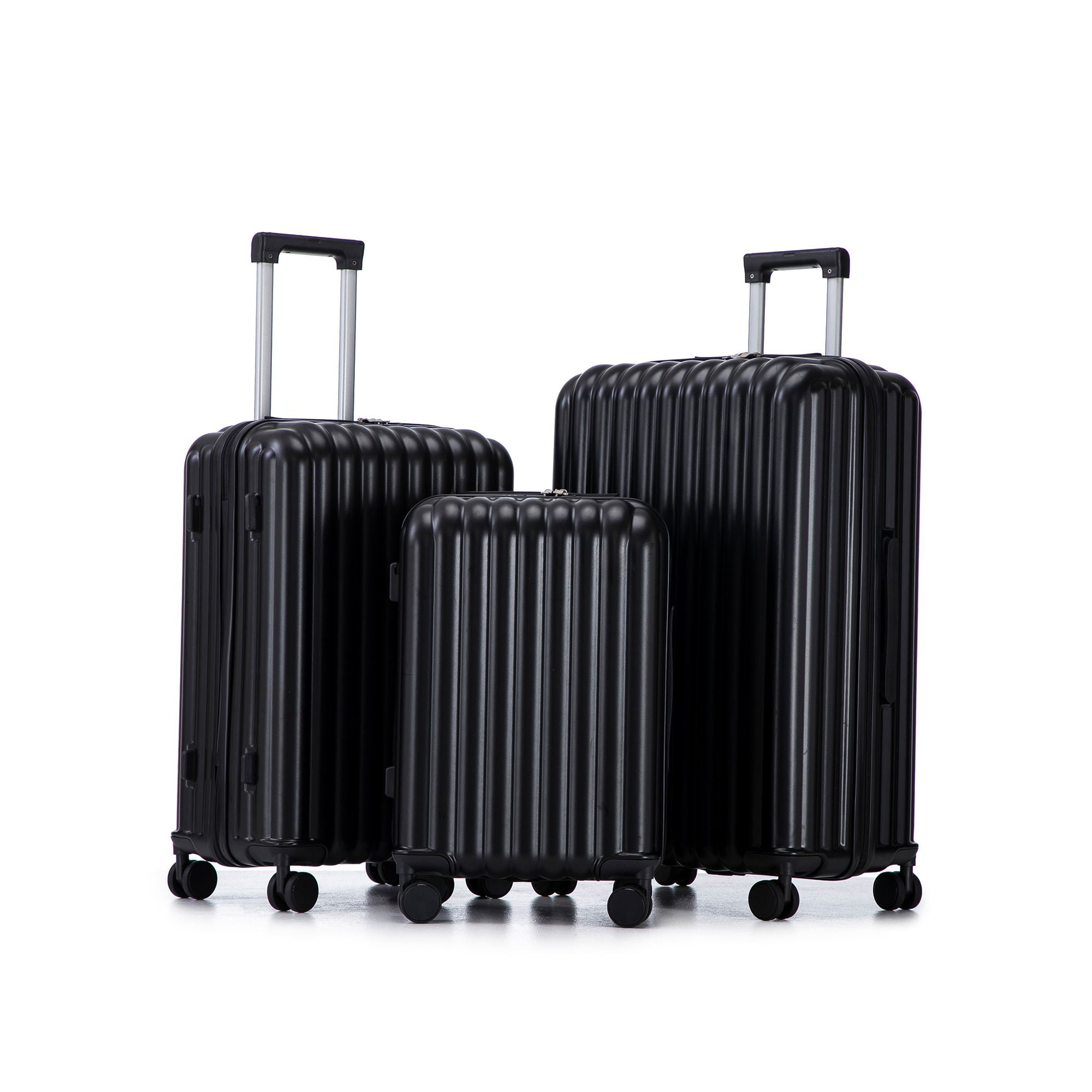 Set Spinner Wheel Luggage, Carry On Suitcase, With Cup Holder & USB Port & Phone Holder