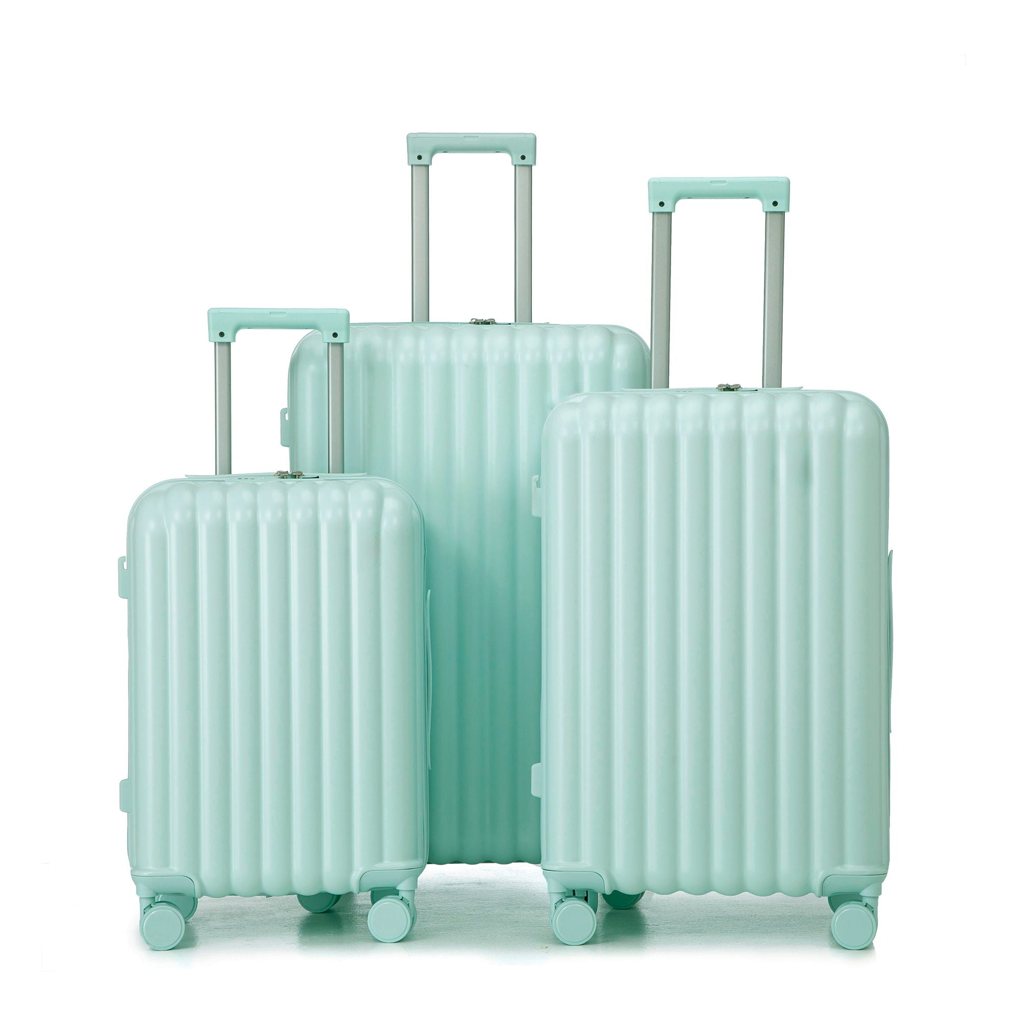 Set Spinner Wheel Luggage, Carry On Suitcase, With Cup Holder & USB Port & Phone Holder