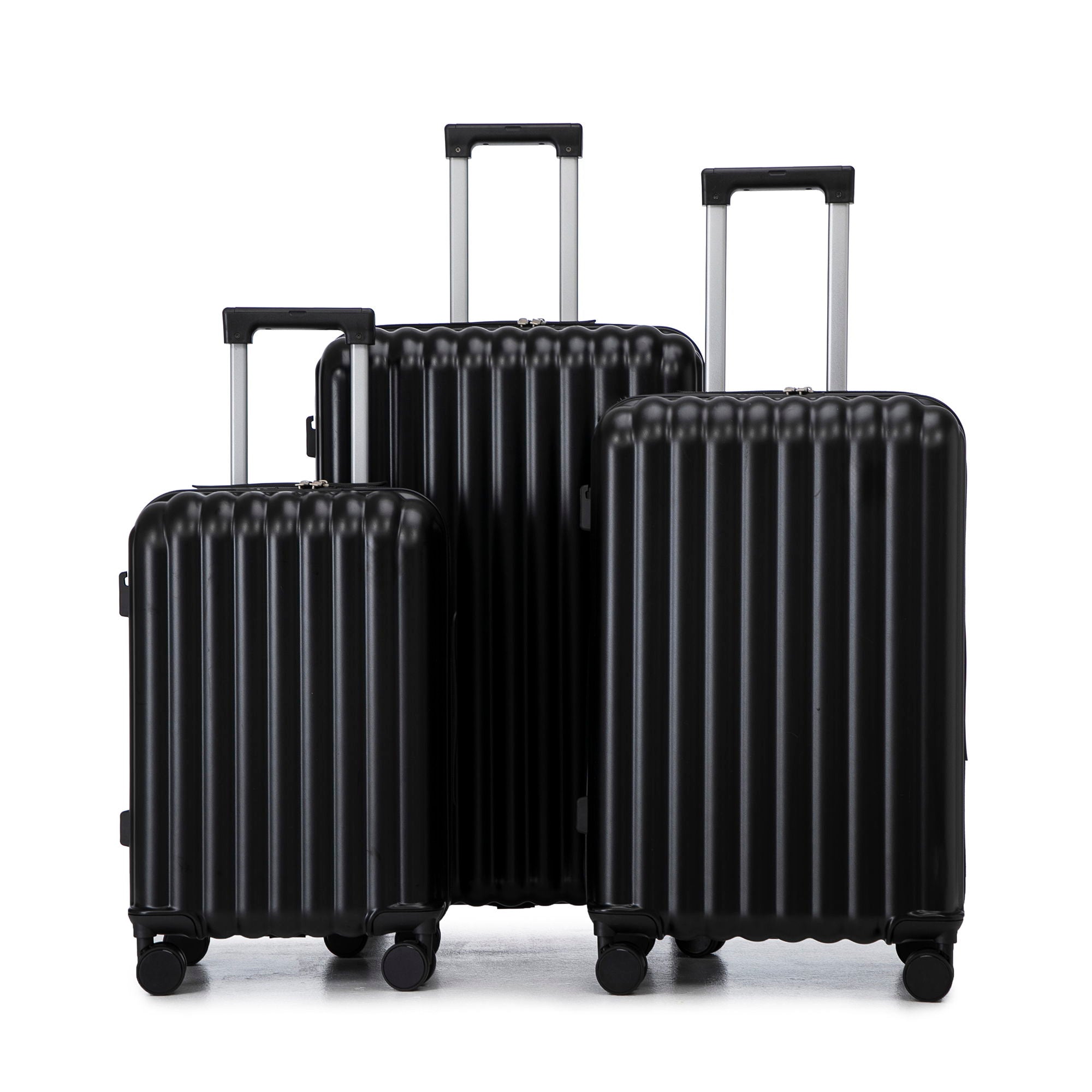Set Spinner Wheel Luggage, Carry On Suitcase, With Cup Holder & USB Port & Phone Holder