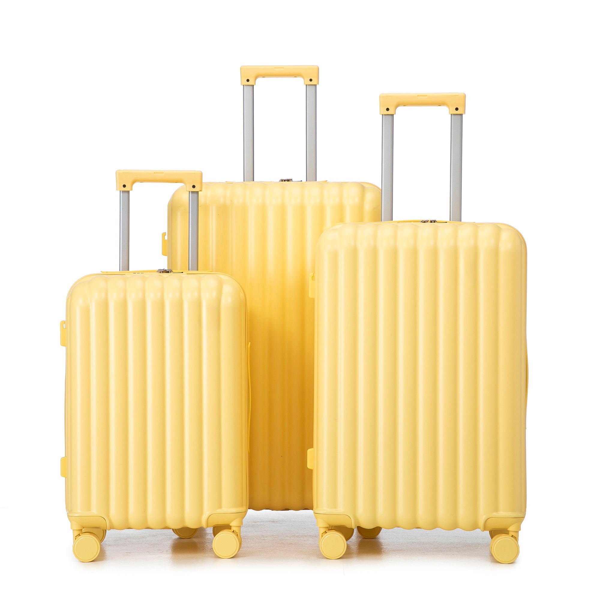 Set Spinner Wheel Luggage, Carry On Suitcase, With Cup Holder & USB Port & Phone Holder