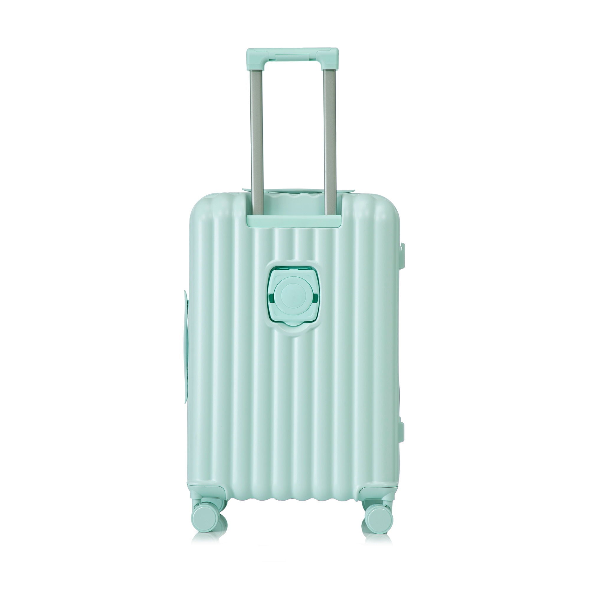 Set Spinner Wheel Luggage, Carry On Suitcase, With Cup Holder & USB Port & Phone Holder