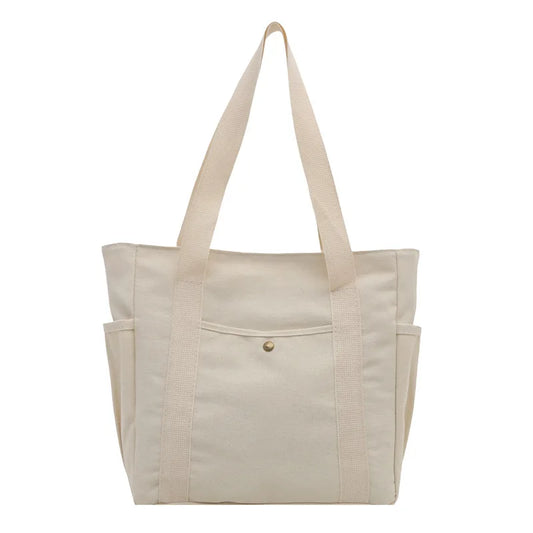 Homefish Capacity Canvas Tote Bags for Work Commuting Carrying Bag College Style Student Outfit Book Shoulder Bag Shopping Bag