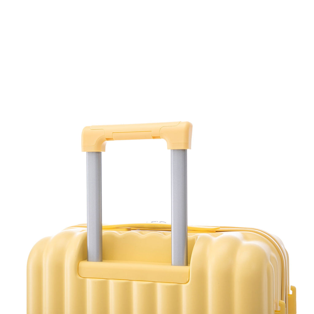 Set Spinner Wheel Luggage, Carry On Suitcase, With Cup Holder & USB Port & Phone Holder