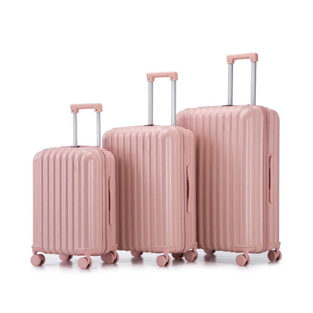 Set Spinner Wheel Luggage, Carry On Suitcase, With Cup Holder & USB Port & Phone Holder