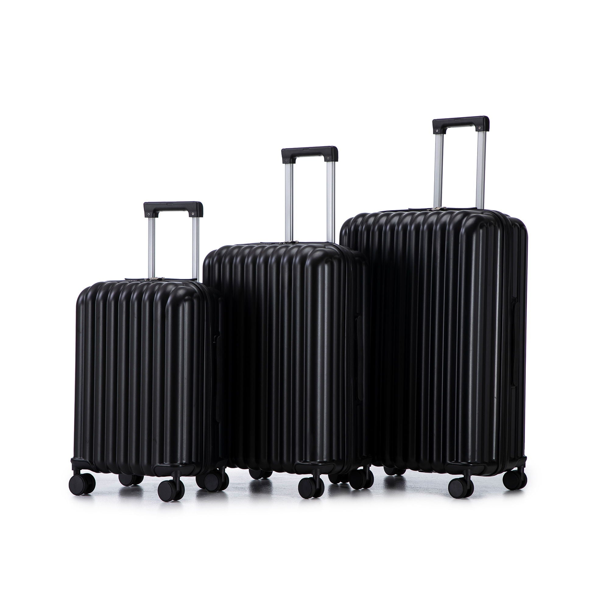 Set Spinner Wheel Luggage, Carry On Suitcase, With Cup Holder & USB Port & Phone Holder