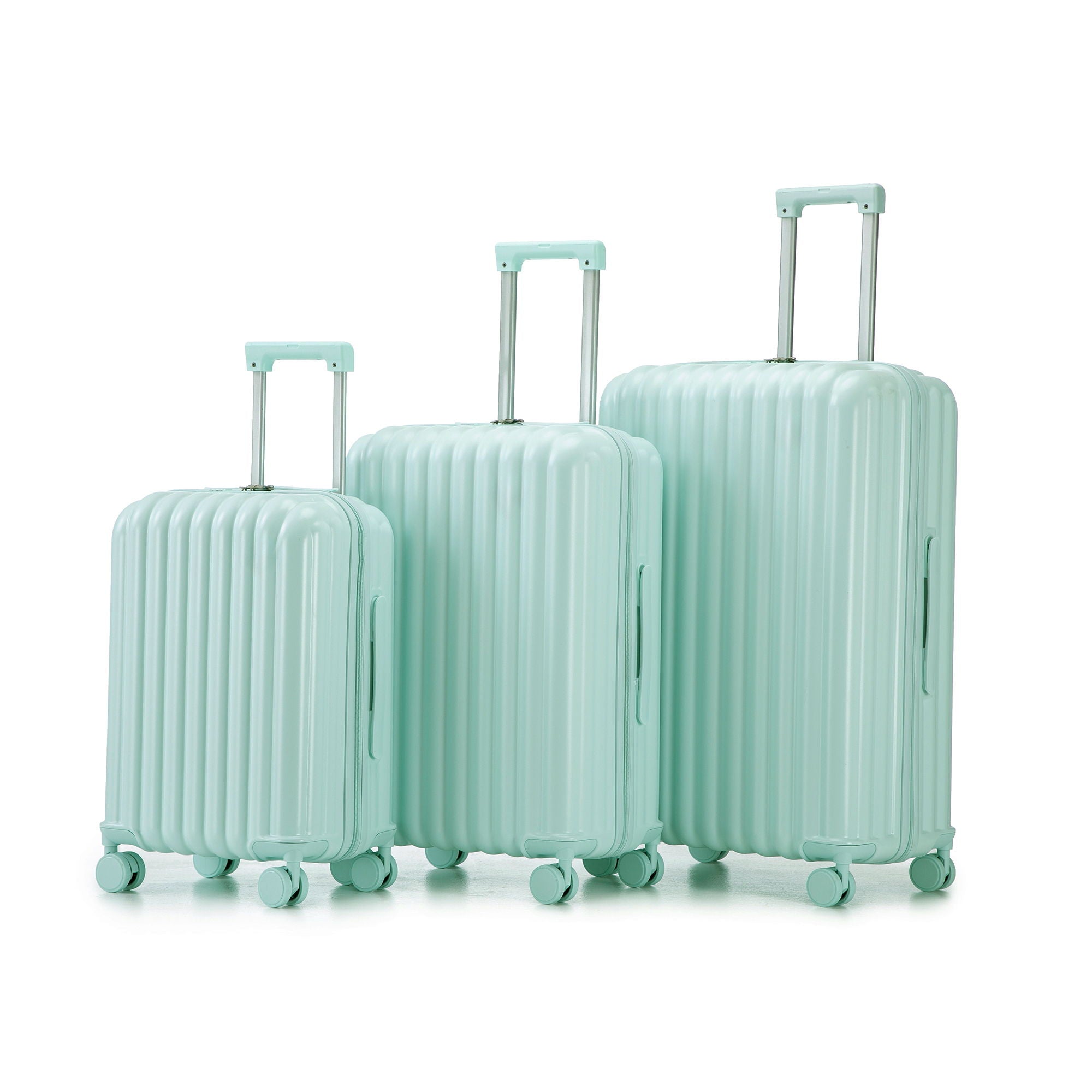 Set Spinner Wheel Luggage, Carry On Suitcase, With Cup Holder & USB Port & Phone Holder
