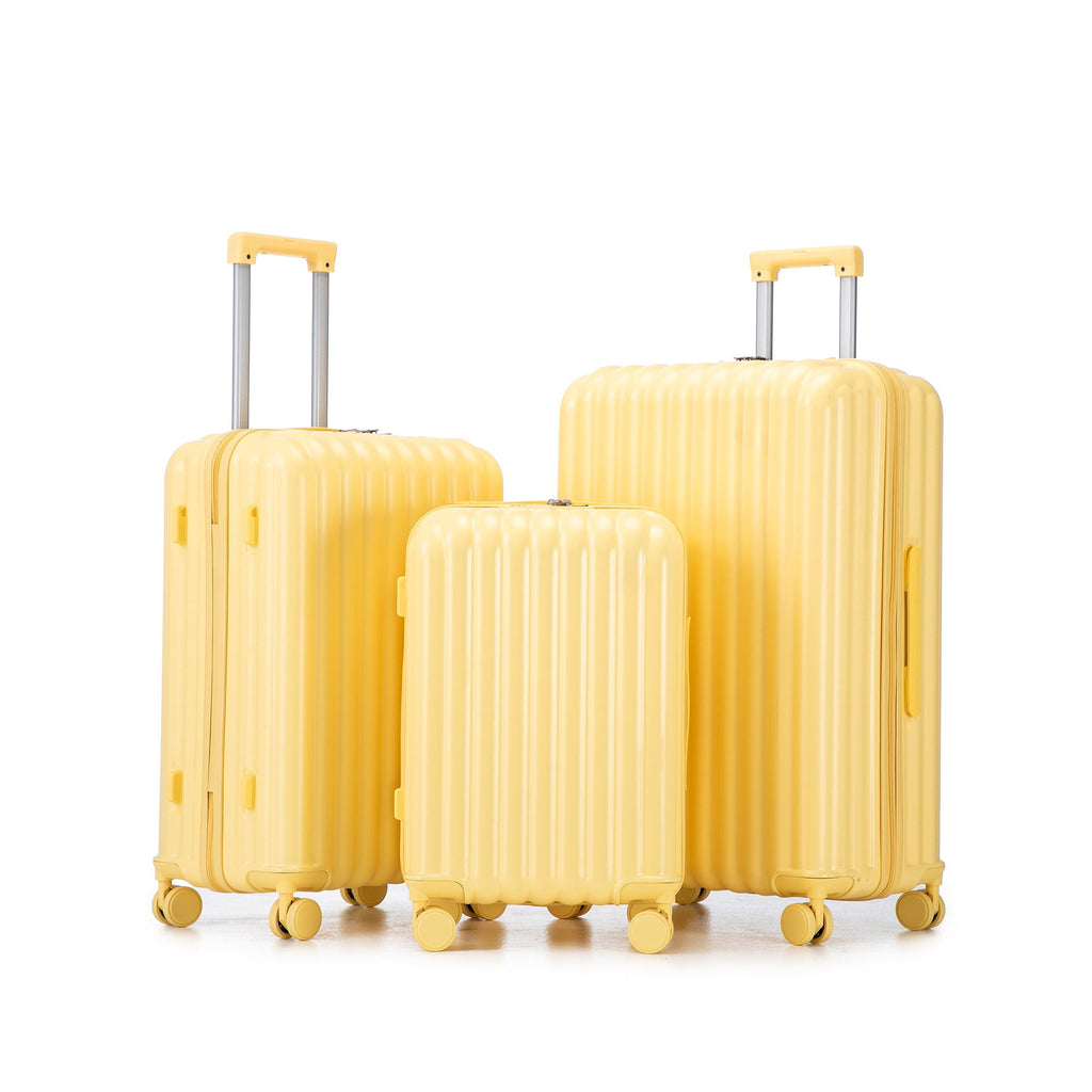 Set Spinner Wheel Luggage, Carry On Suitcase, With Cup Holder & USB Port & Phone Holder