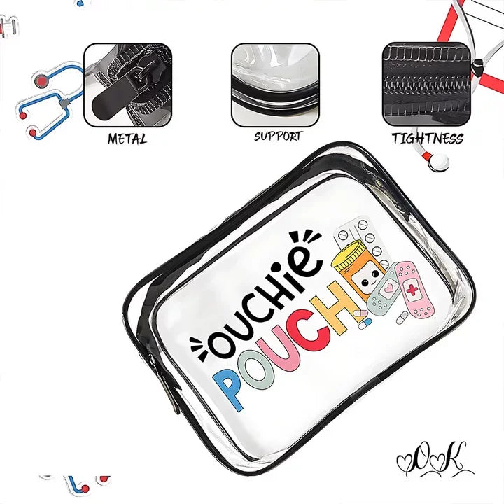 Hot Sale Transparent Cartoon Cute Practical Portable Charging Cable Pill Cosmetic Bag Change Bag Card Bag Portable Travel Storag